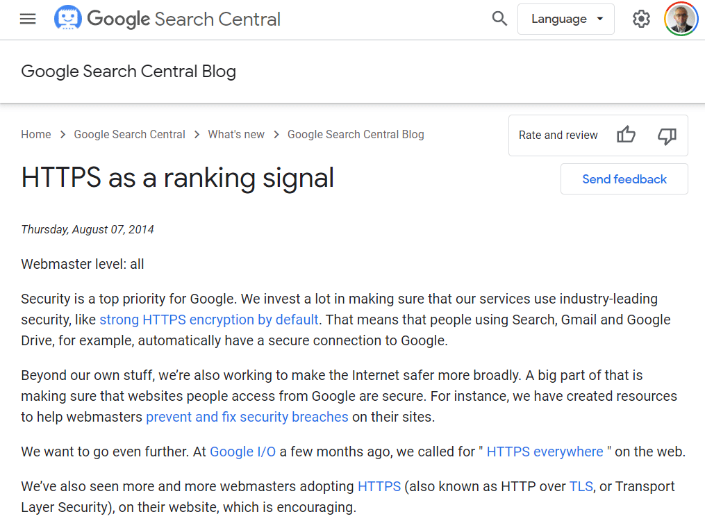 https ranking signal
