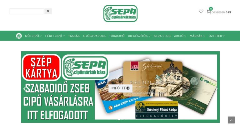 sepa.hu cipő webáruház keresőoptimalizálás