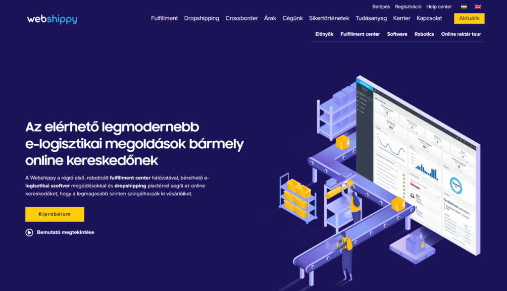 A Webshippy dropshipping rendszere magyar nyelven és magyar termékekre is elérhető