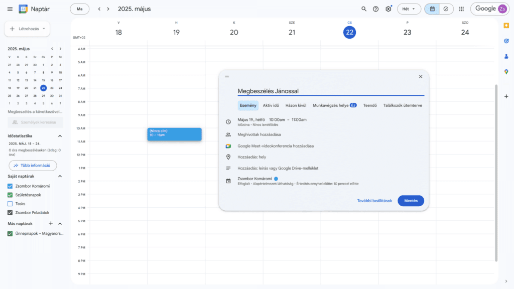 Google naptár használata a vállalkozásod számára