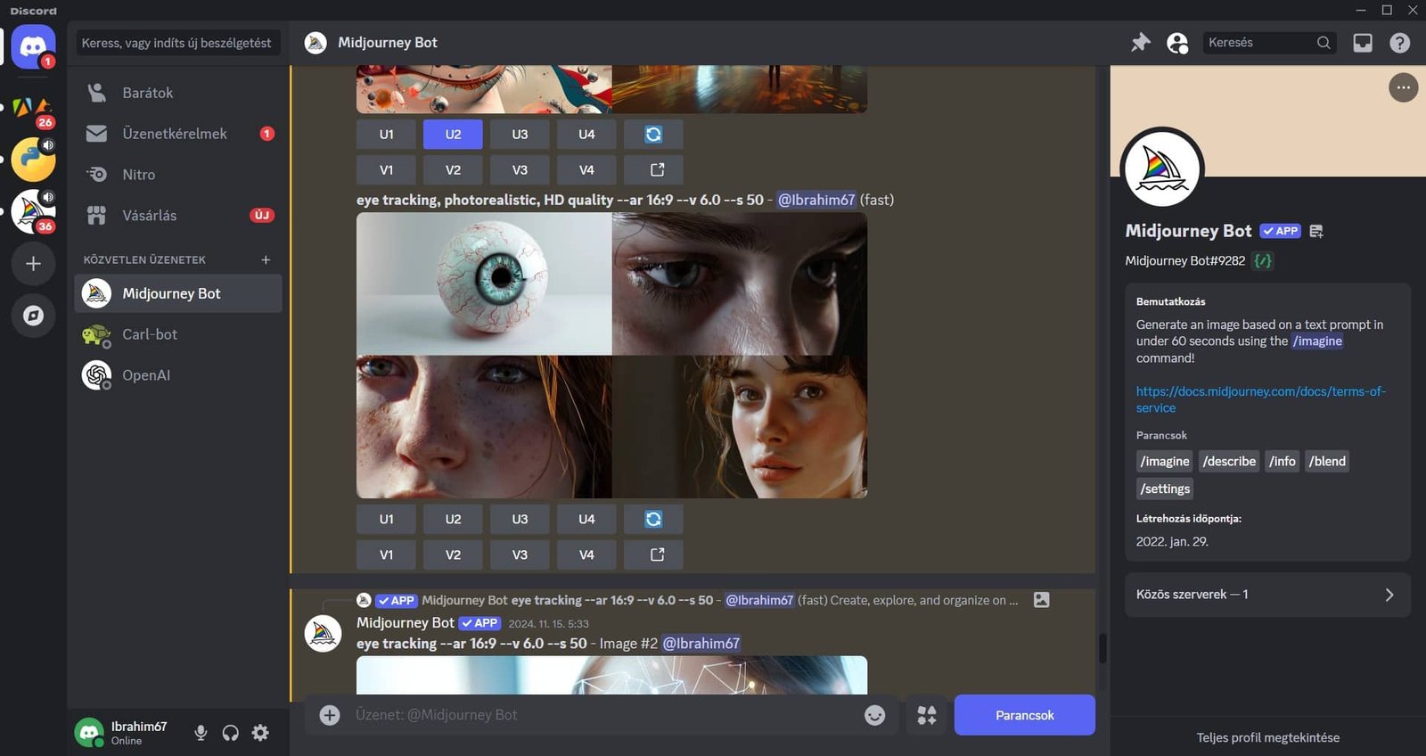 A Midjourney volt az első széles körben alkalmazott képgenerátor, amelyik képes szöveges leírásból képes vizuális tartalmat alkotni.